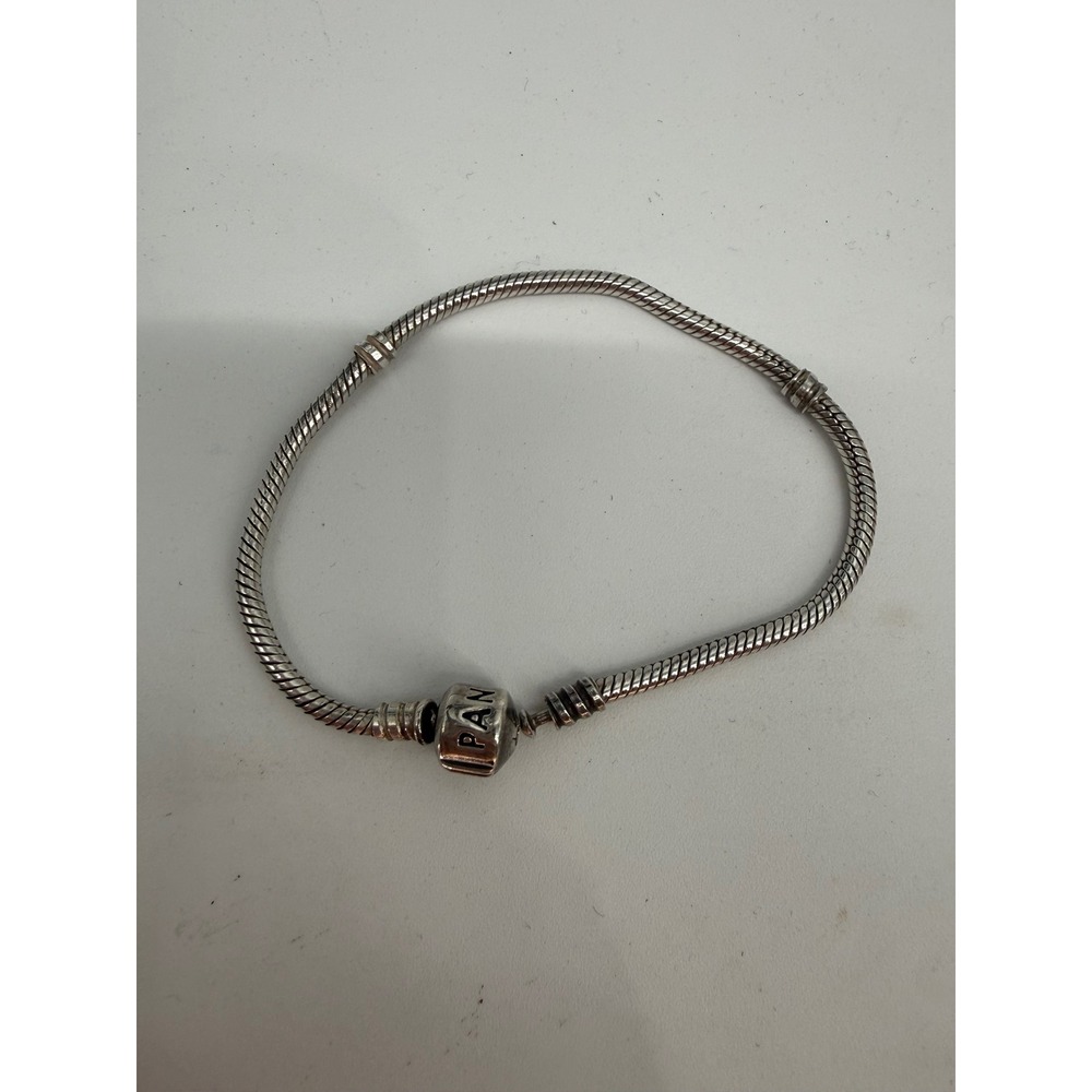 Pandora Moments Barrel Clasp Snake Chain Bracelet 8 in